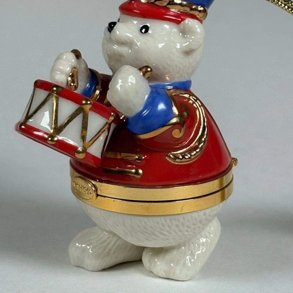 Lenox BEAR BOX Porcelain Christmas Tree Holiday Ornament‎ in Original Box
